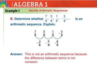 Understanding Arithmetic Sequences and Their Functions in Mathematics | PPT