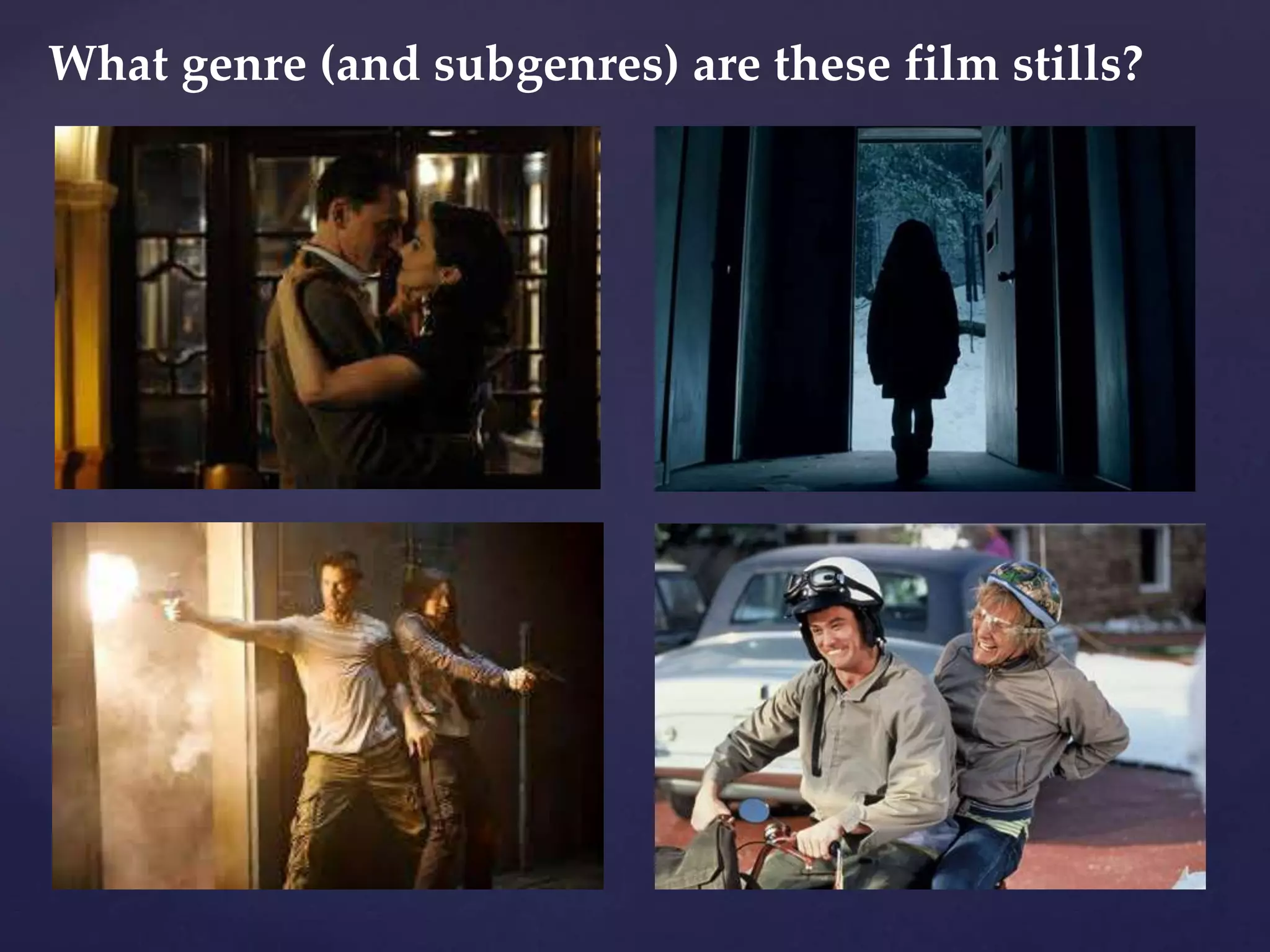 What genre (and subgenres) are these film stills?
 