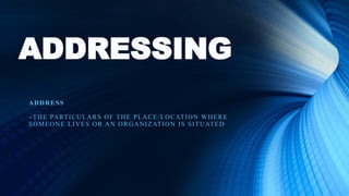 Physical Layer and Levels of addressing in Network | PPTX