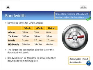 Unit 210 - Lesson 3 - Bandwidth | PPTX