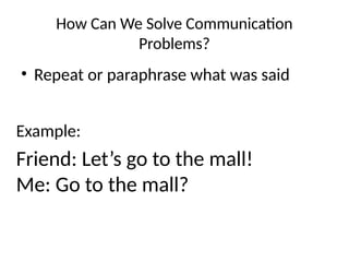 Grade 11 Quarter 1: LESSON 3 - Communication Barriers | PPTX