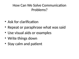 Grade 11 Quarter 1: LESSON 3 - Communication Barriers | PPTX