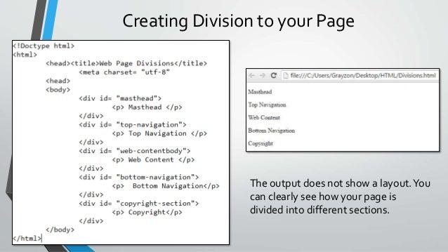 Division of page
