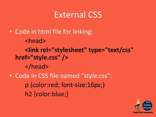 CSS- Cascading Style Sheet | PPT