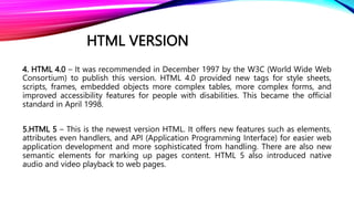 LESSON 3-HTML 5 START UP.pptx | Web Design and HTML | Internet