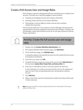 Lesson 3 - Insite Creative Workflow   Roles And Responsibilities