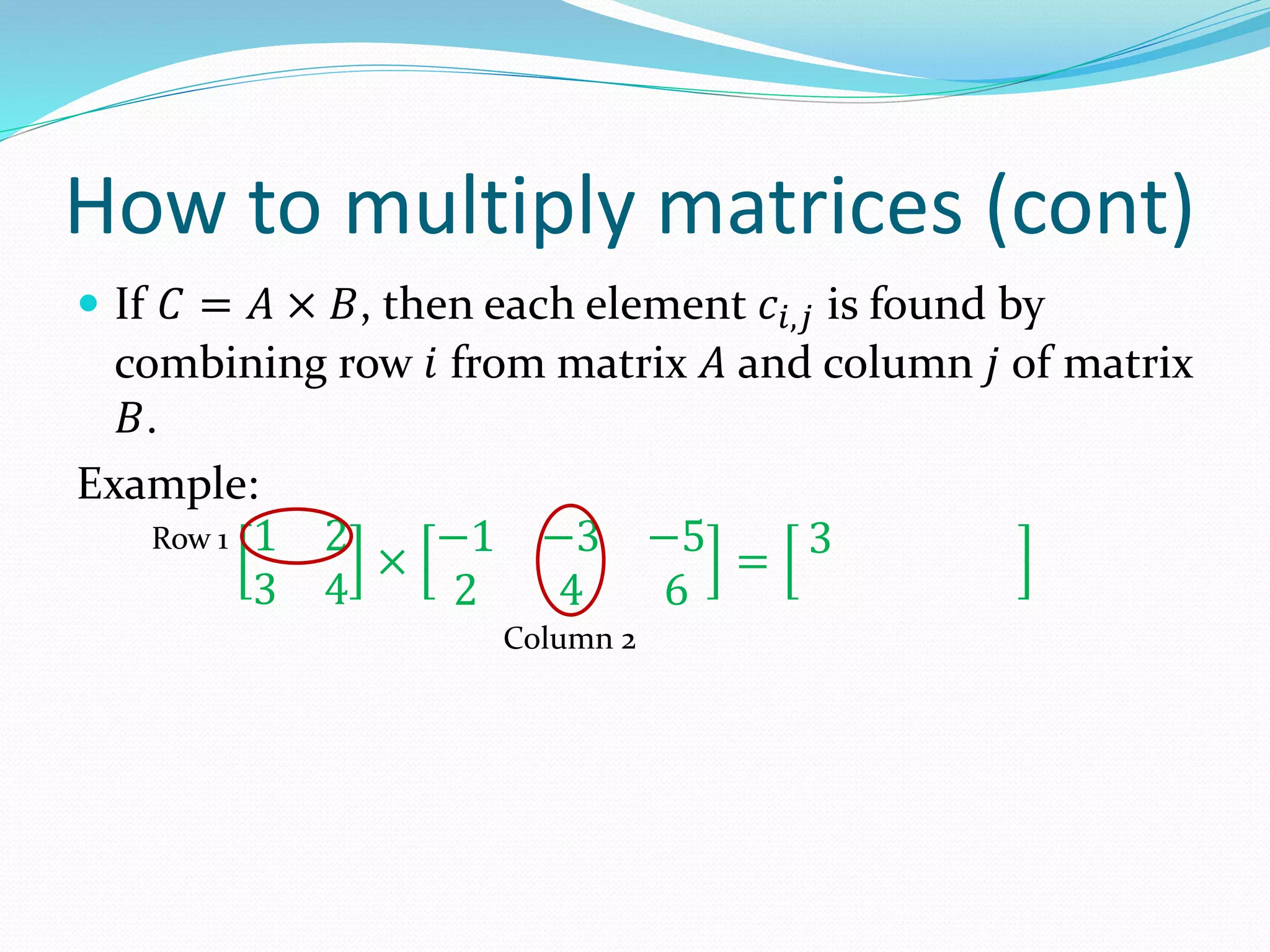 Lesson 3 - matrix multiplication | PPTX
