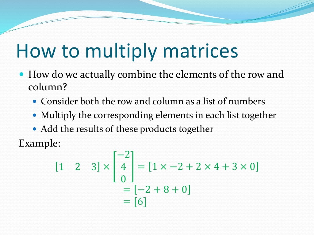 Lesson 3 - matrix multiplication