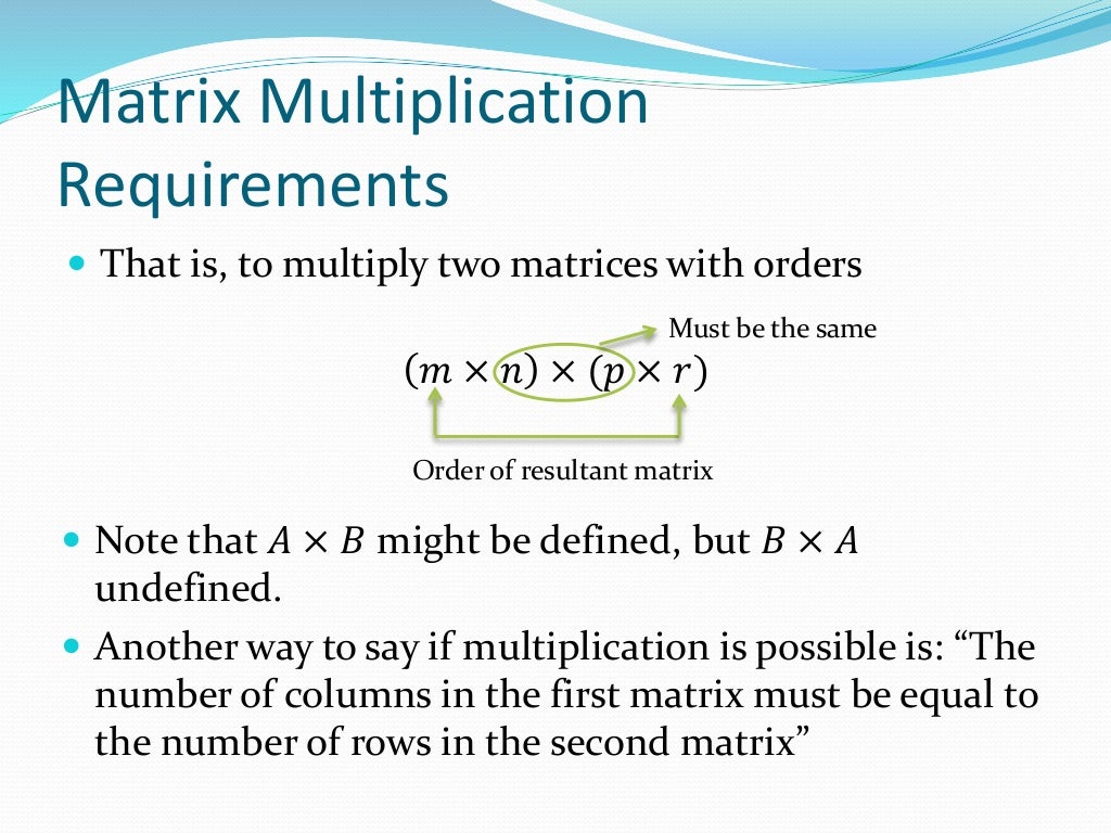 Lesson 3 - matrix multiplication