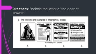 Directions: Encircle the letter of the correct
answer.
 