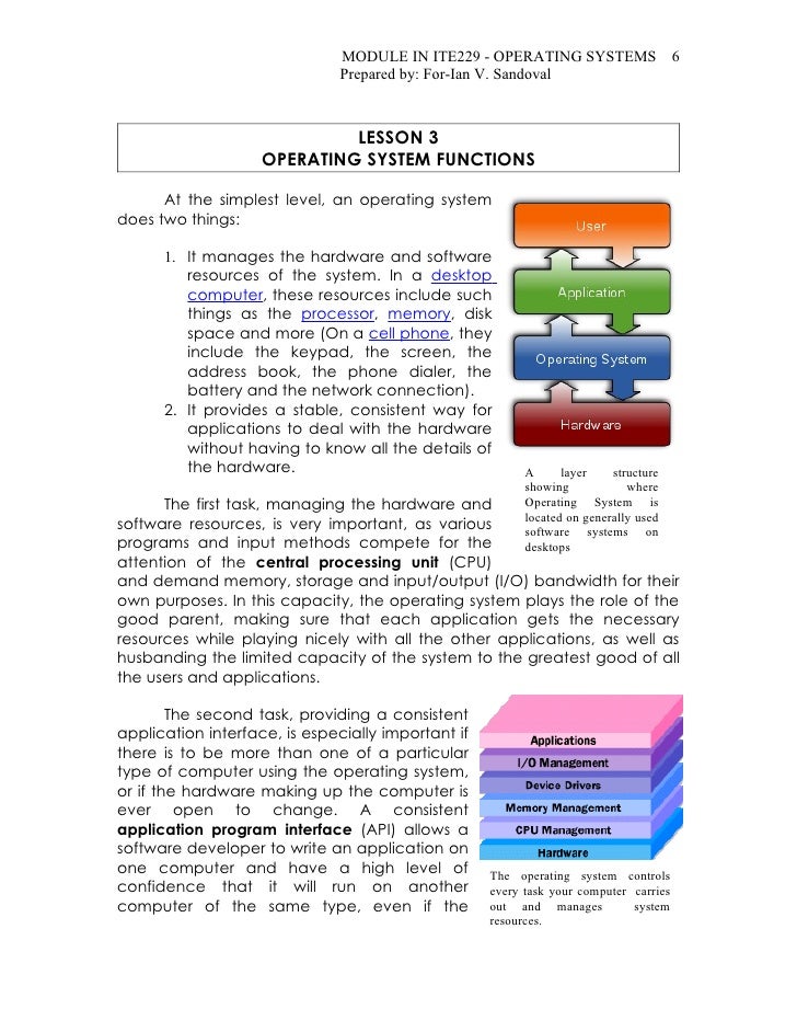 Lesson 3 Operating System Functions