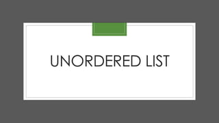 HTML Tags and Attributes Used in Ordered Lists | PDF