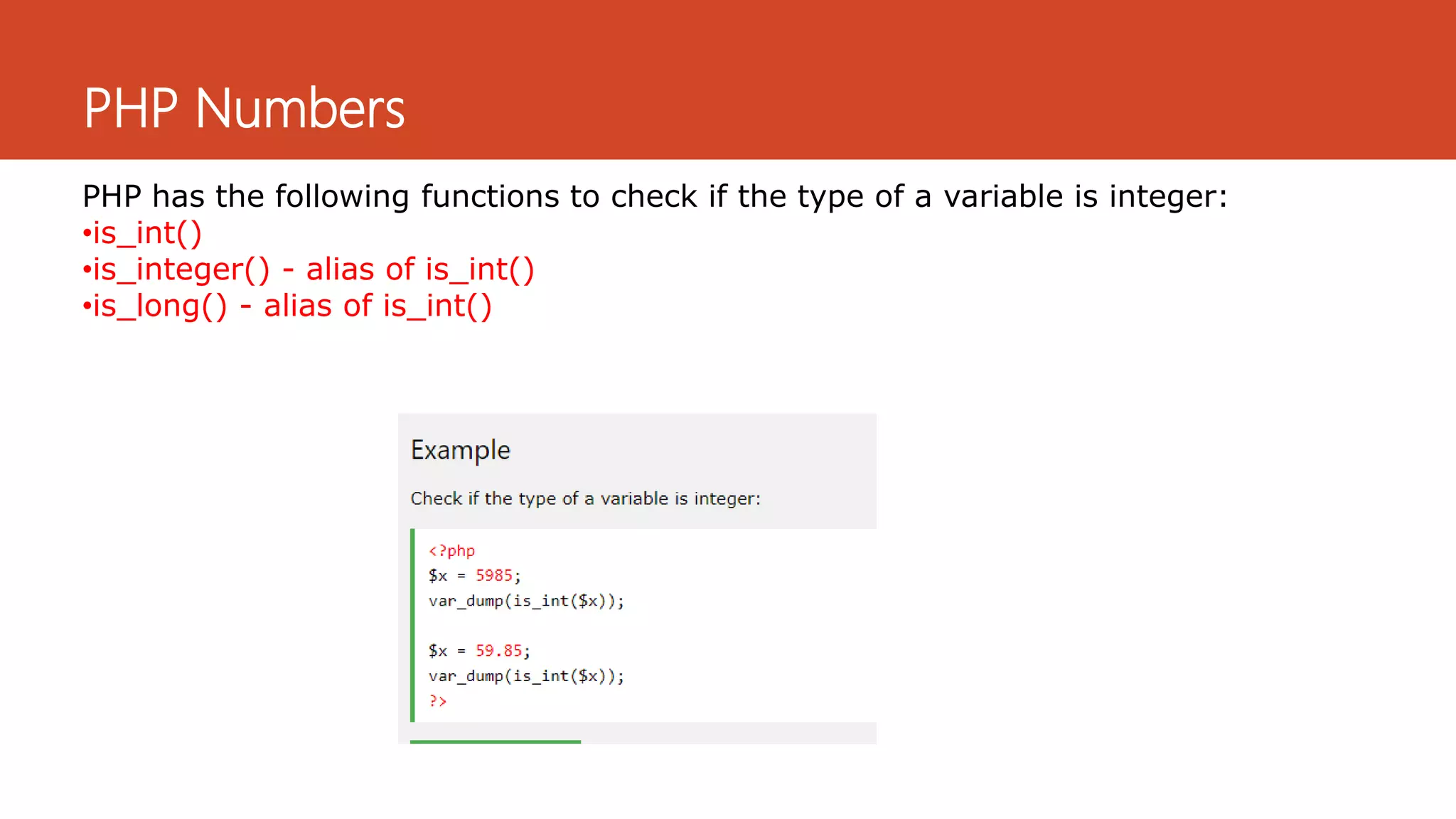 Lesson 3 php numbers | PPTX