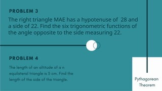 Right Triangle Trigonometry/Angle of Elevation and Depression | PPTX