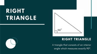 Right Triangle Trigonometry/Angle of Elevation and Depression | PPTX
