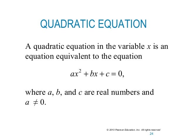lesson 3 solving linear quadratic equations standard form of the quadratic equation