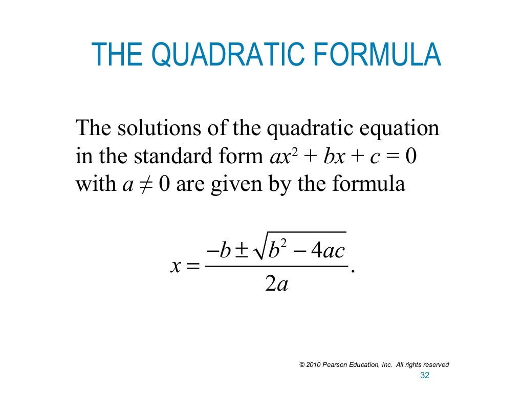 Lesson 3 solving linear & quadratic equations