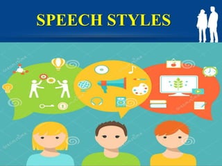 SPEECH STYLES
 