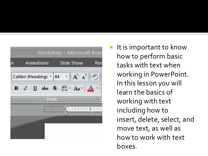 Lesson 3 text basics ( powerpoint)