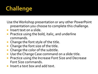 Lesson 3   text basics ( powerpoint)