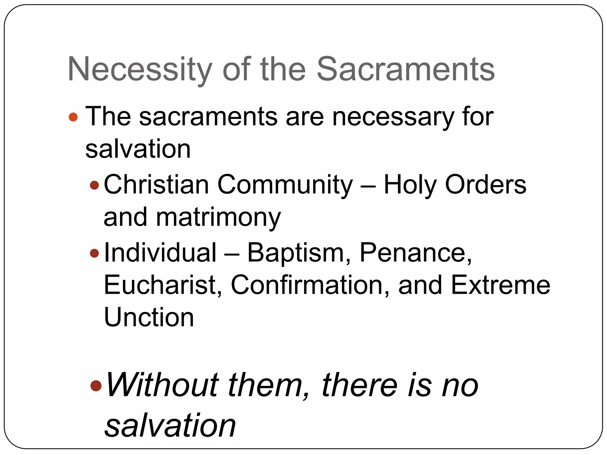 Lesson 3 the sacraments | PPTX