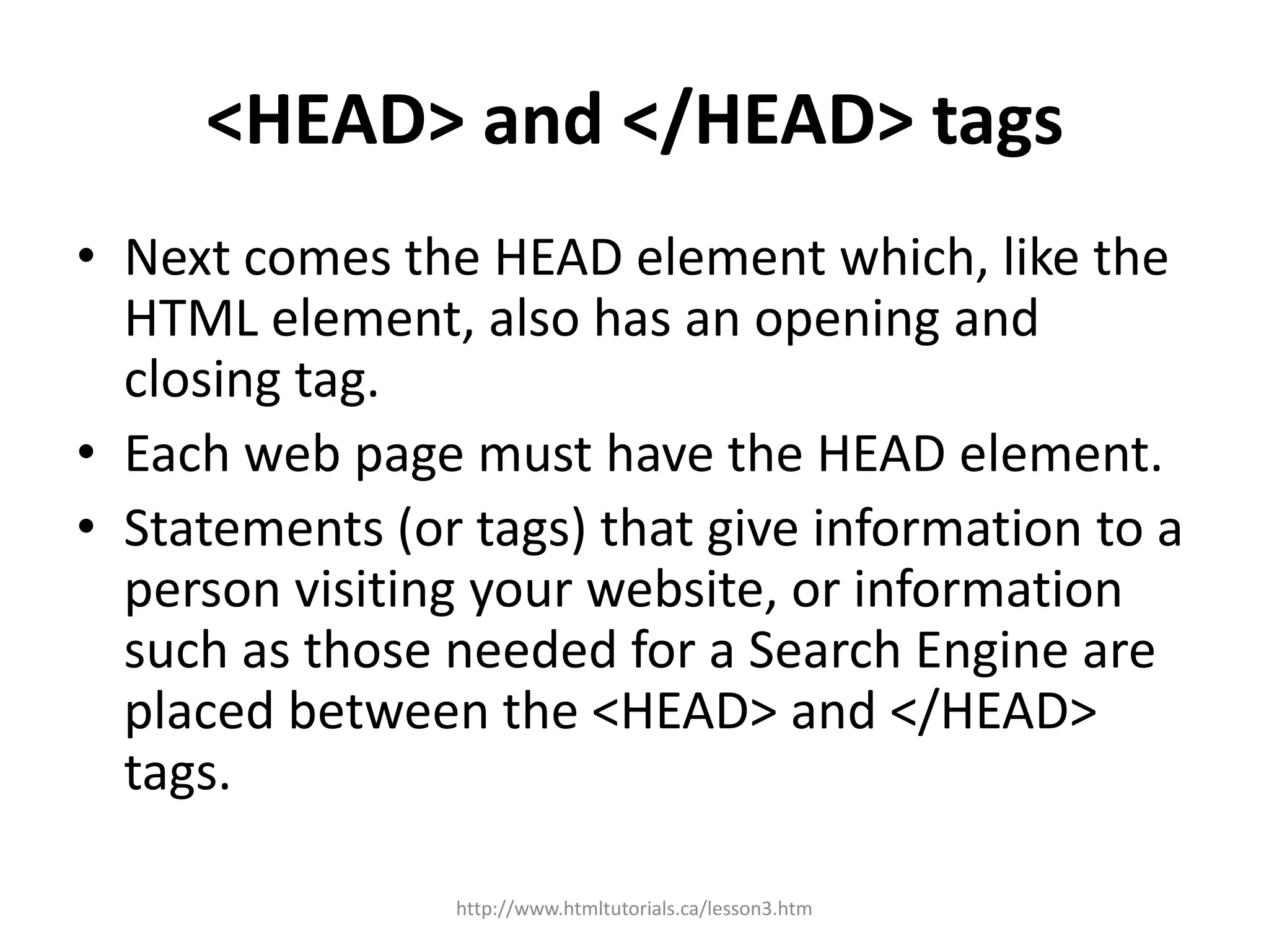 Lesson 3 understanding the basic tags updated | PPT