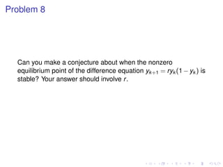 Lesson30 First Order Difference Equations Slides | PDF
