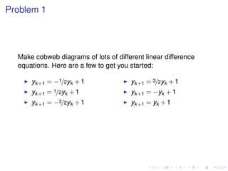 Lesson30 First Order Difference Equations Slides | PDF
