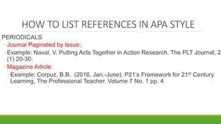 References in sale research