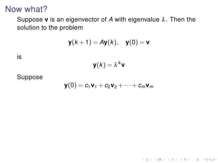 Lesson31 higher dimensional first order difference equations slides