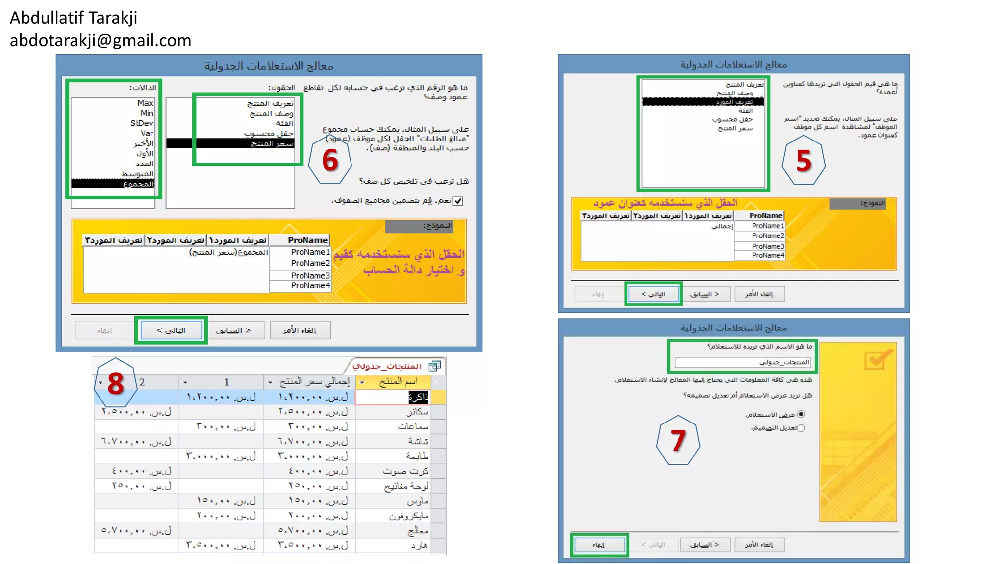 Abdullatif Tarakji abdotarakji@gmail.com 56 7 8 