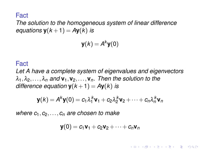 Lesson32 Second Order Difference Equations Slides | PPT