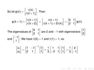 Lesson32 Second Order Difference Equations Slides