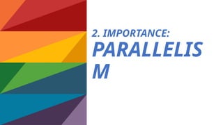 2. IMPORTANCE:
PARALLELIS
M
 