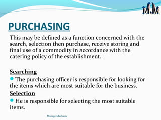 F&B Purchasing | PPT