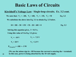 Lesson 3 Basic Circuit Laws Basic Laws of Circuits .ppt