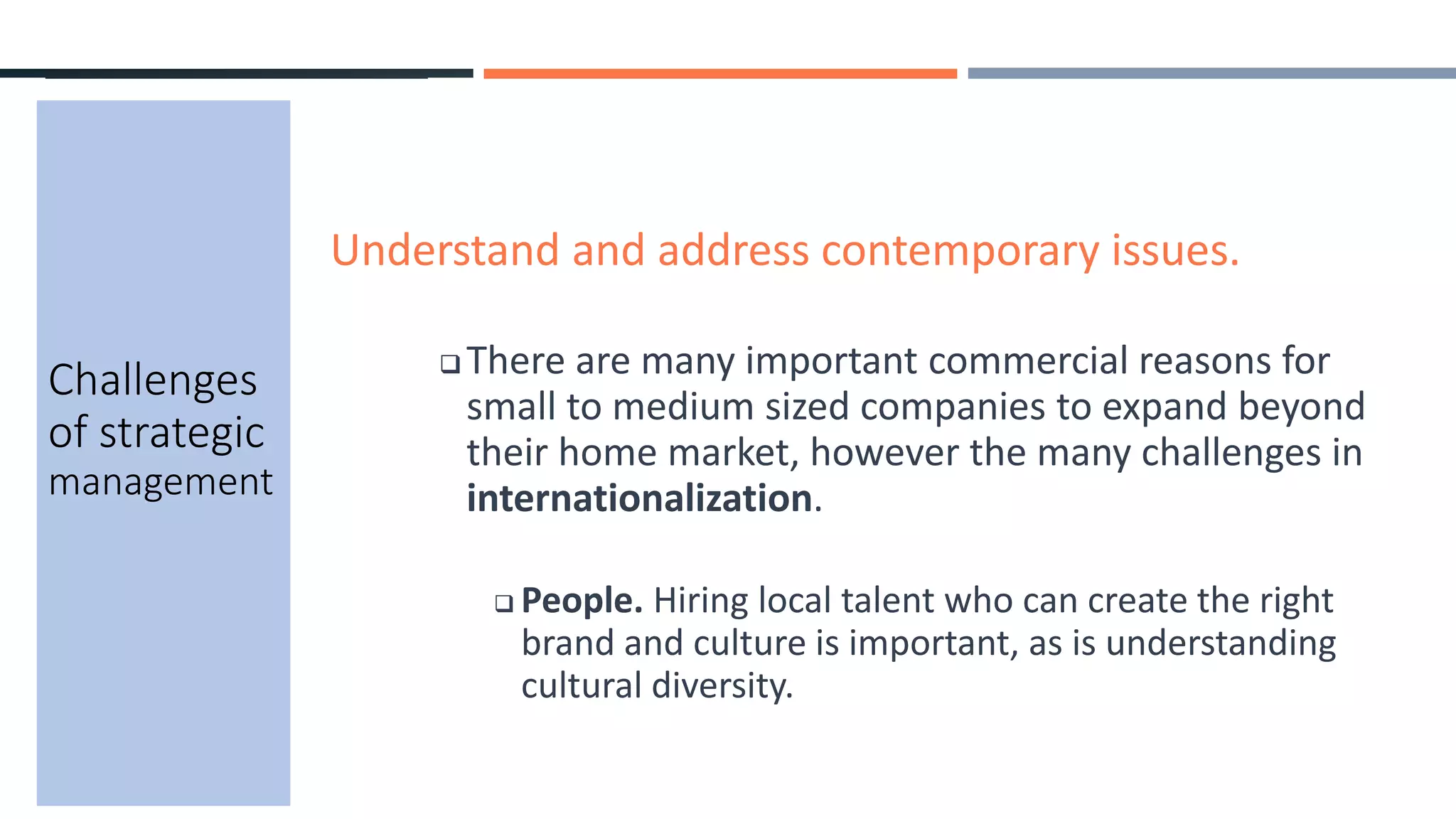 Lesson 3 challenges of strategic management | PPTX