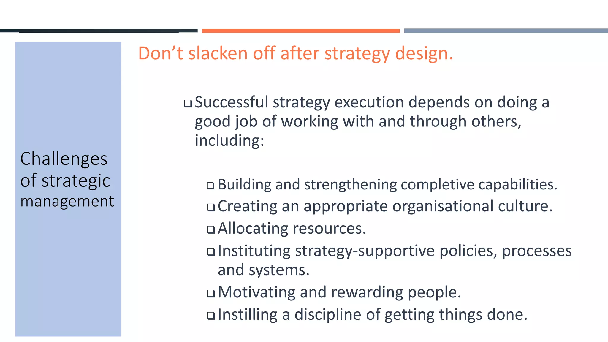 Lesson 3 challenges of strategic management | PPTX