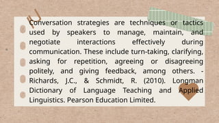 State Conversation Method Effective Conversation Strategies and Politeness Markers for Personal ...
