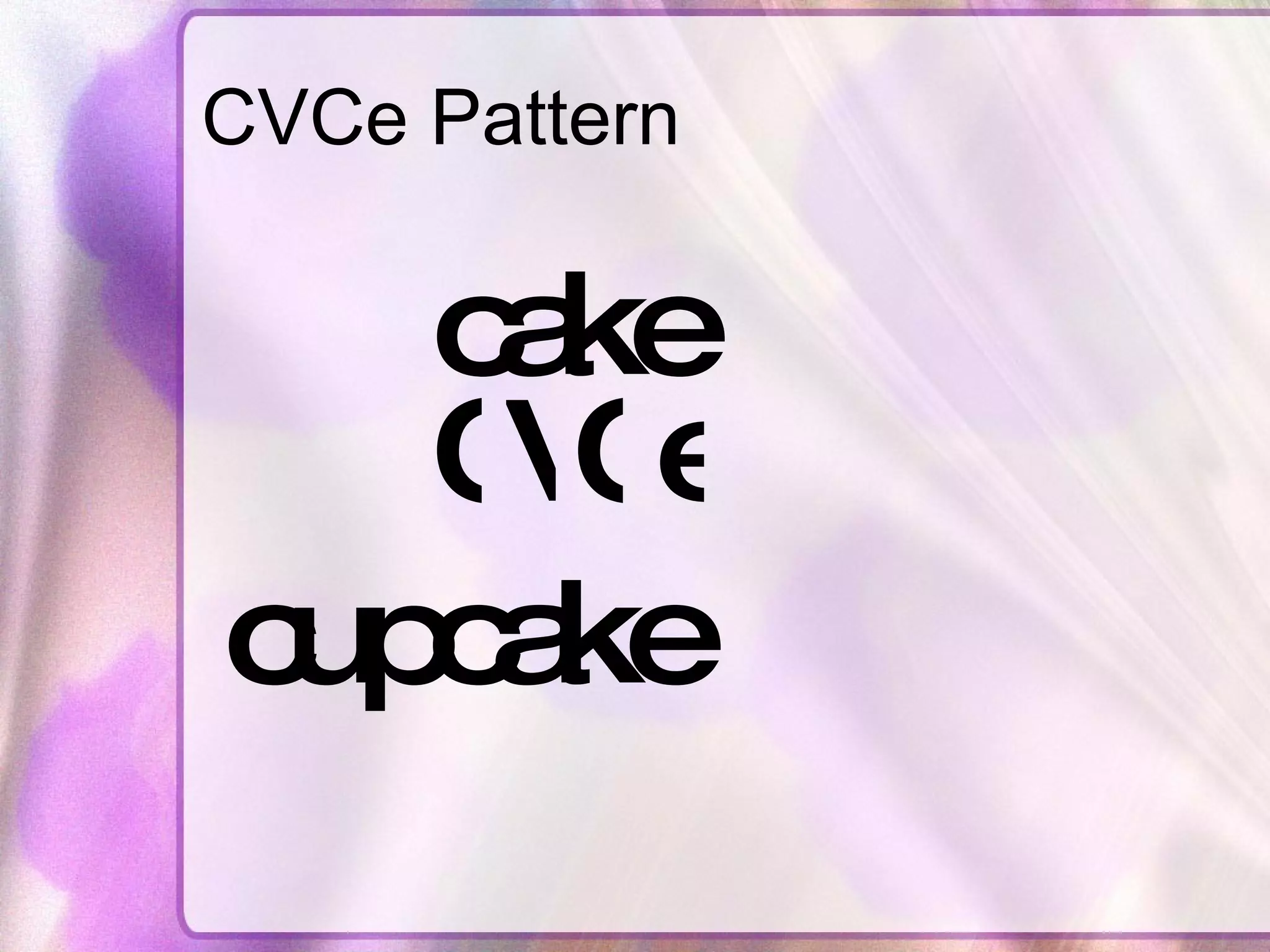 CVCe Pattern cake V C C e cupcake 