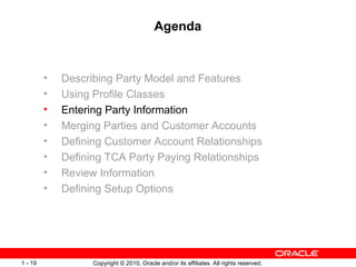 Oracle ERP Manage Parties and Customer Accounts Oracle.ppt