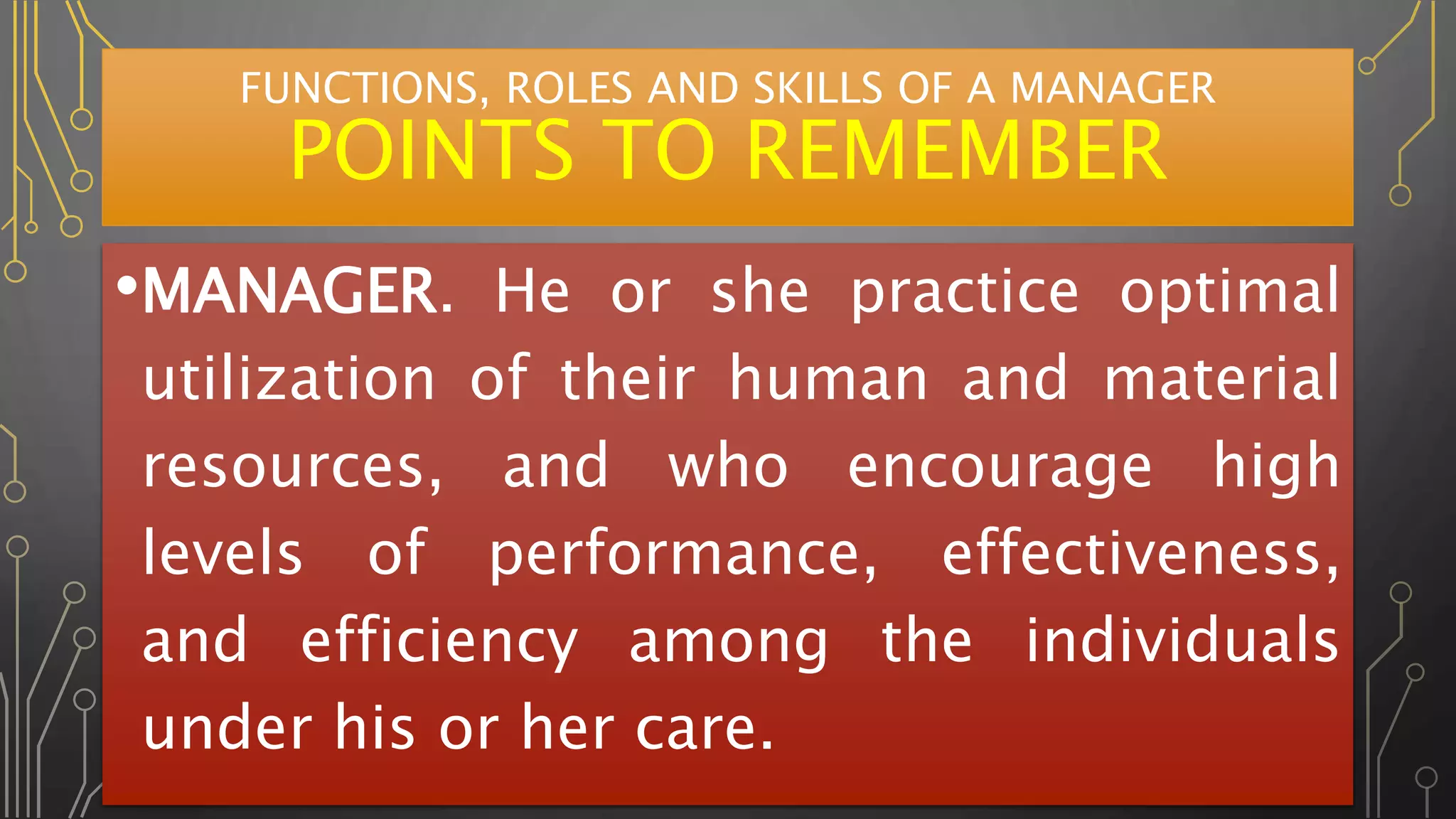 Lesson 3 Functions, Roles and Skills of a Manager | PPTX