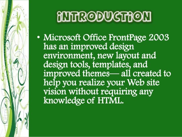 microsoft office front page