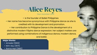 Lesson 3 National Artists - Dance Contemporary Arts | PDF
