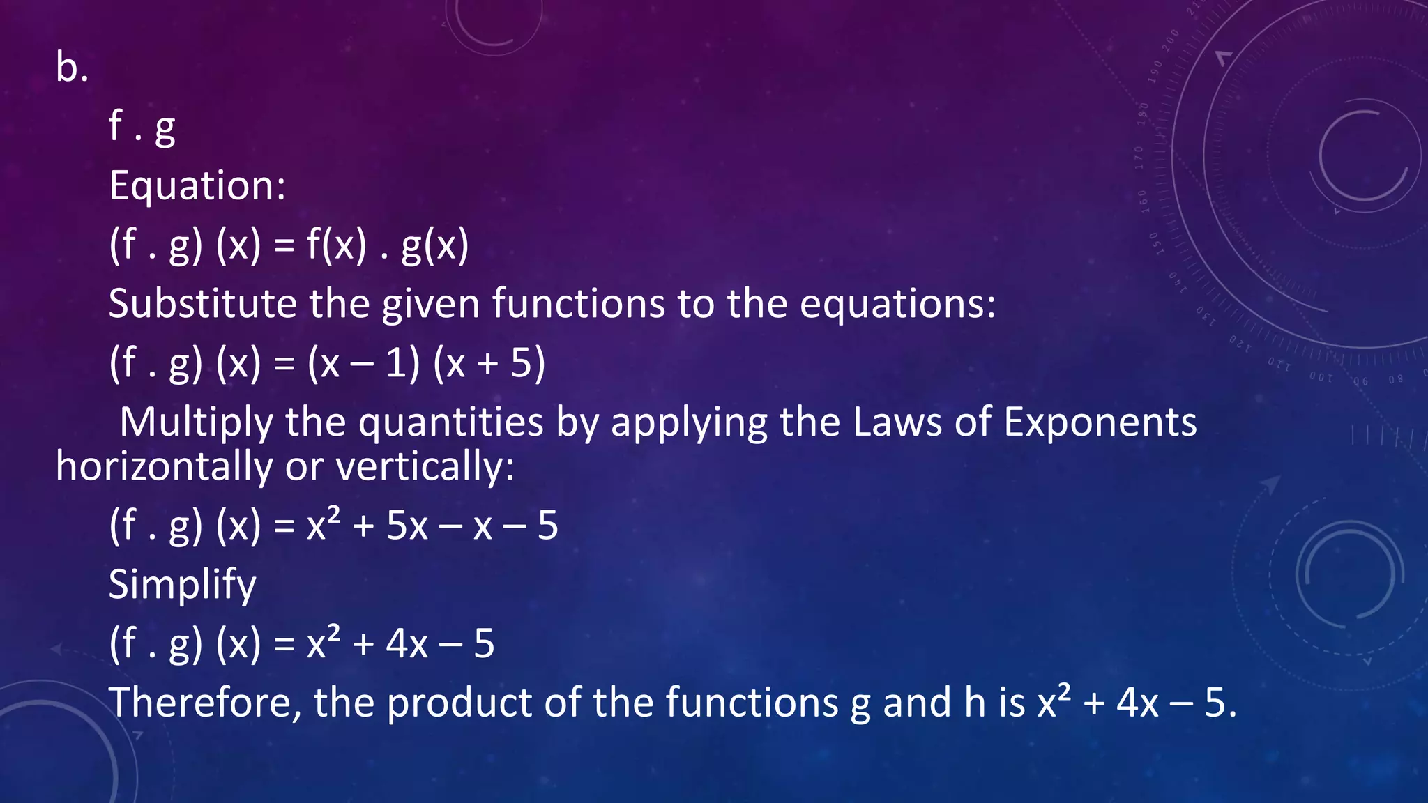 Lesson 3 Operation on Functions | PPTX | Chemistry | Science