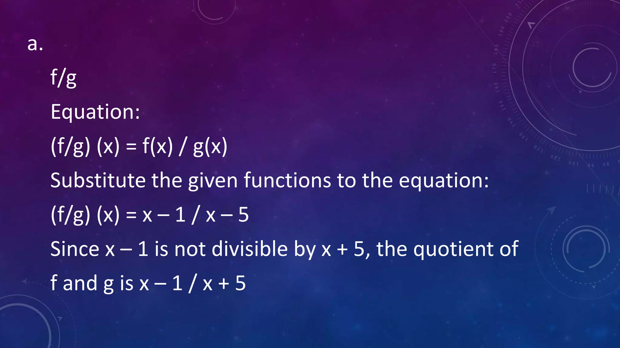 Lesson 3 Operation on Functions | PPTX | Chemistry | Science