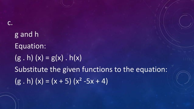 Lesson 3 Operation on Functions | PPTX | Chemistry | Science