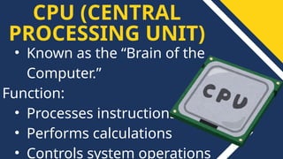 Comprehensive Guide to Computer System Unit Components and Functions | PPTX