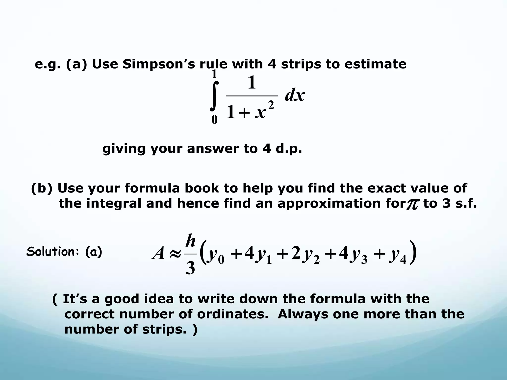 Lesson 3 simpsons rule | PPTX