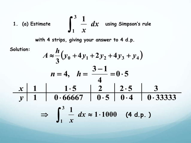 Lesson 3 simpsons rule | PPTX